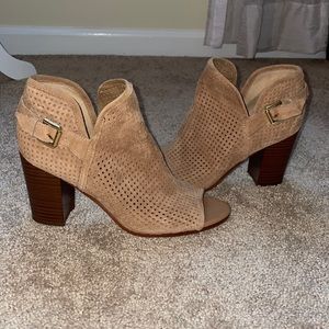 Sam Edelman Suede Open Toe Booties